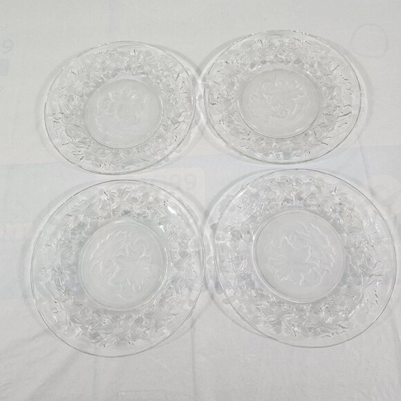 Fantasia Princess House Crystal & Frosted Bottom Dessert Appetizer Plates - 4 - Picture 12 of 15